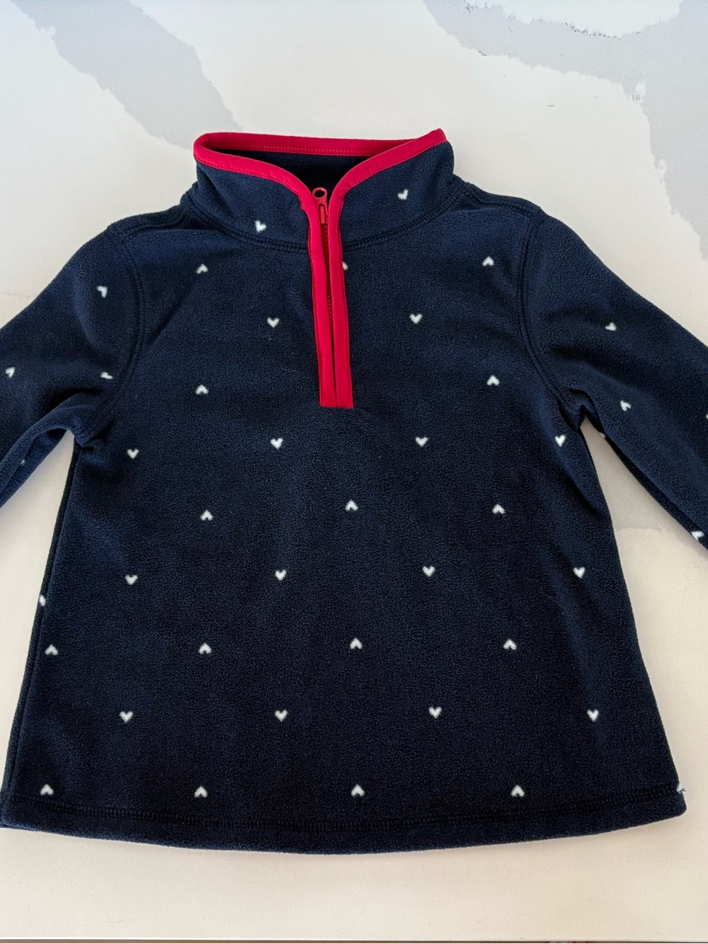 Osh Kosh B gosh Fleece pull over navy 3T girls